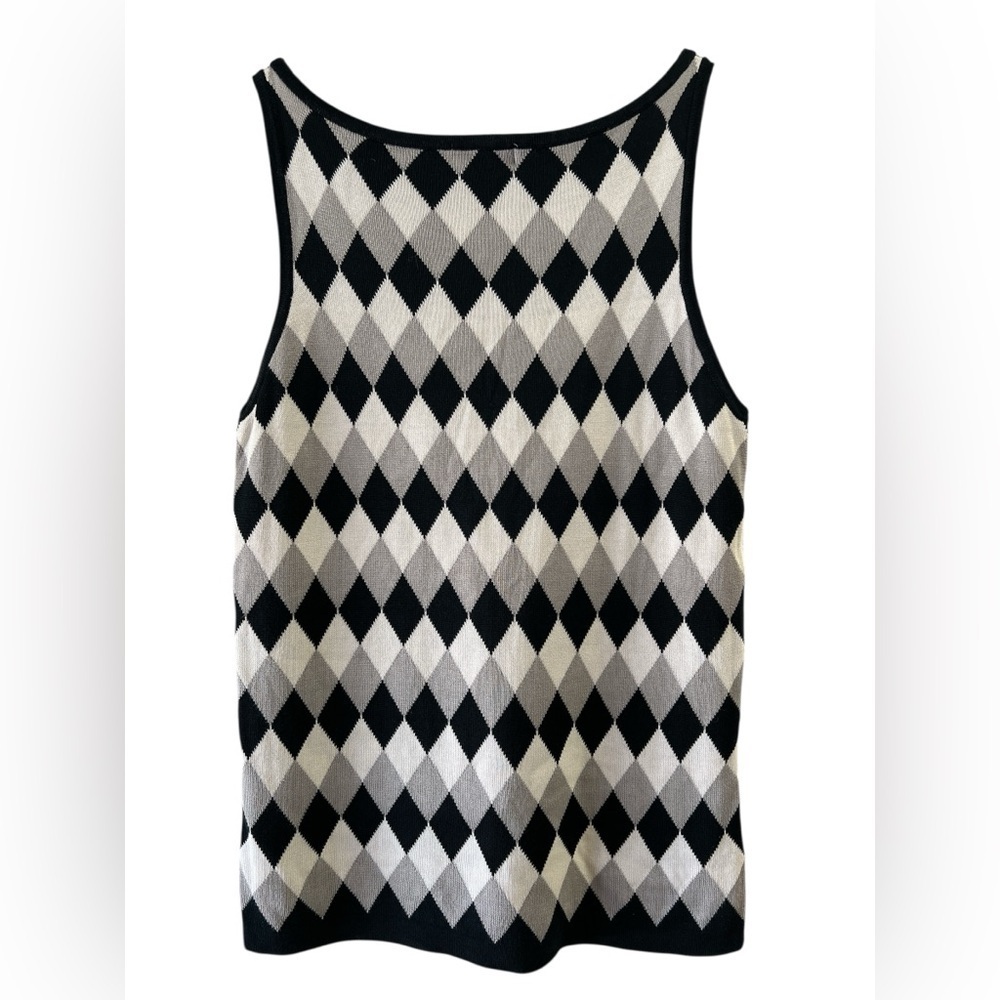 Will smith black and white Dimond silk knit tank top - Picture 4 of 4